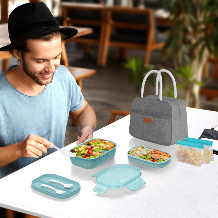 Leakproof Bento Box & Insulated Lunch Bag Set
