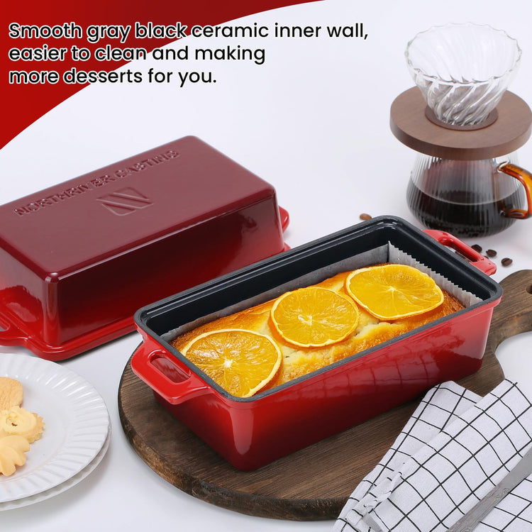 Enameled Cast Iron Loaf Pan with Lid