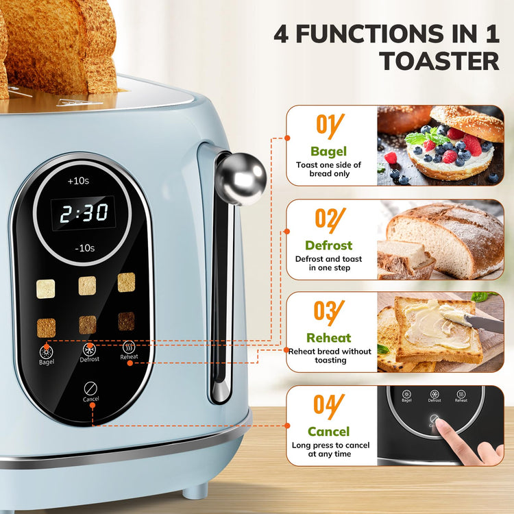 Smart Touch Screen Toaster 2 Slice