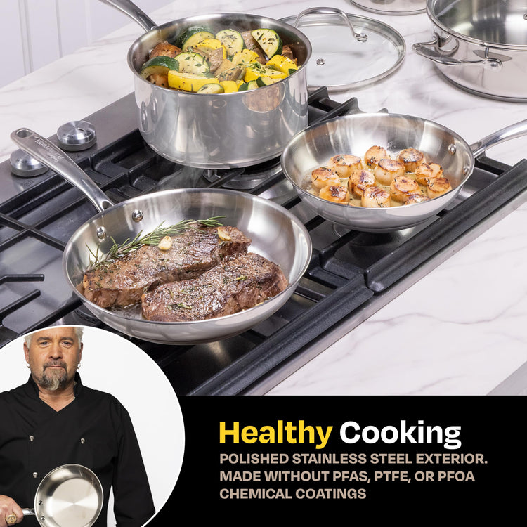10 Piece Stainless Steel Cookware Set