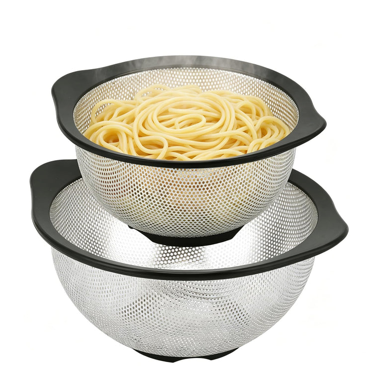 Stainless Steel Colander Set for Kitchen (2 Count)