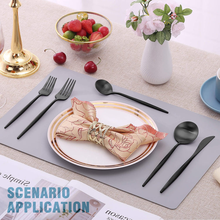 Matte Black Silverware Set for 4 (4 Count)