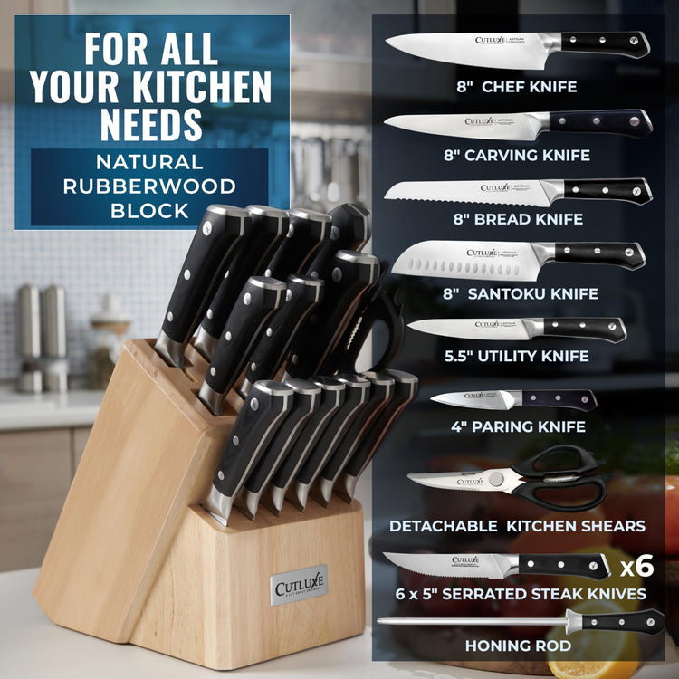 15 Piece Knife Set for Kitchen (15 Count)