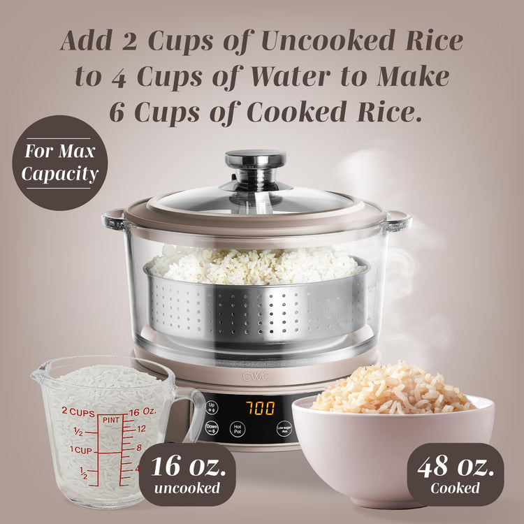 Glass Mini Low Carb Rice Cooker
