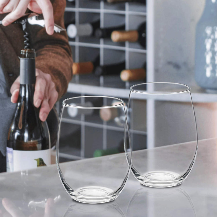 10 ARC Stemless Wine Glasses Set (10 Count)