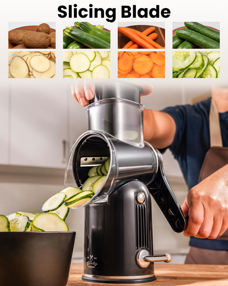 Rotary Cheese Grater 5 Blade Cheese Shredder