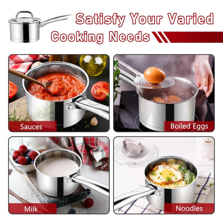 1 &2 Qt Saucepan with Lid (2 Count)