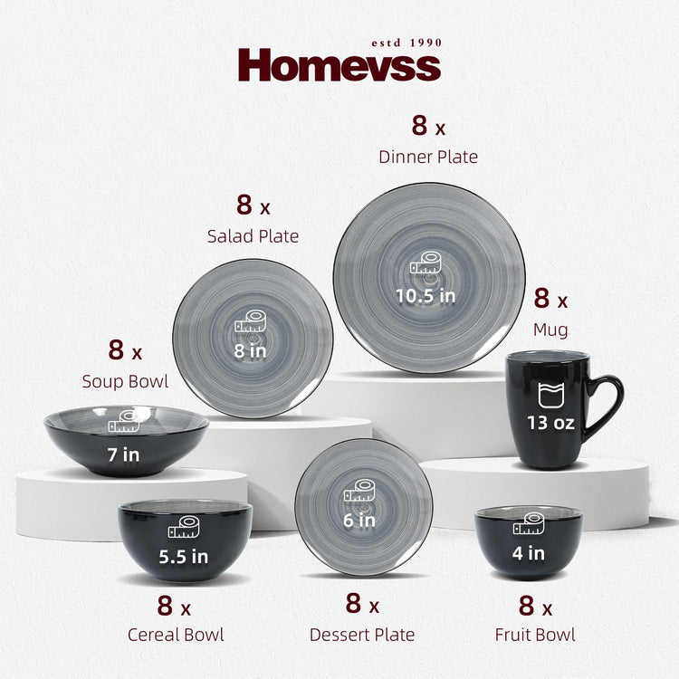 HomeVss Stoneware Sonoma Dinnerware Set