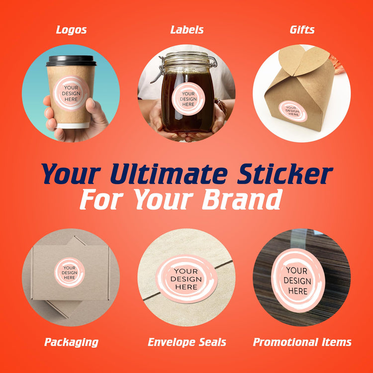 100 Custom Vinyl Stickers (100 Count)