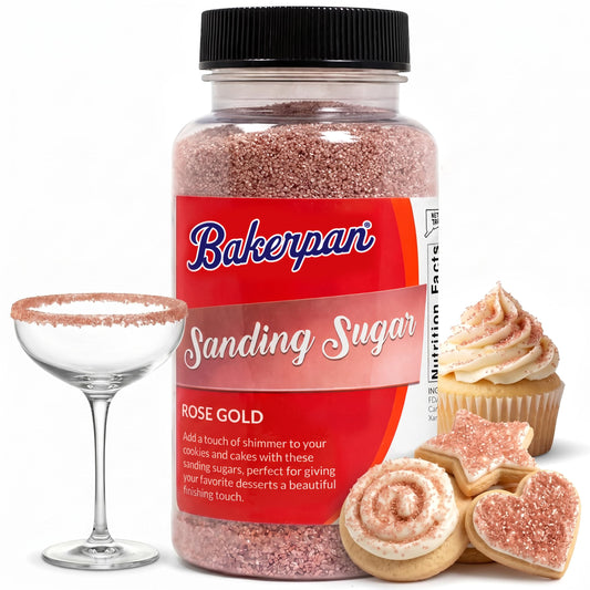 Rose Gold Sanding Sugar for Baking & Cookie Decorating (5 Ounce)