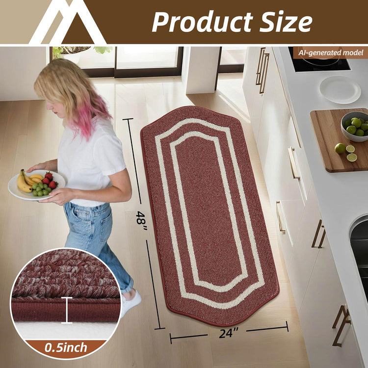 Long Kitchen Floor Mats and Rugs Non Slip Washable