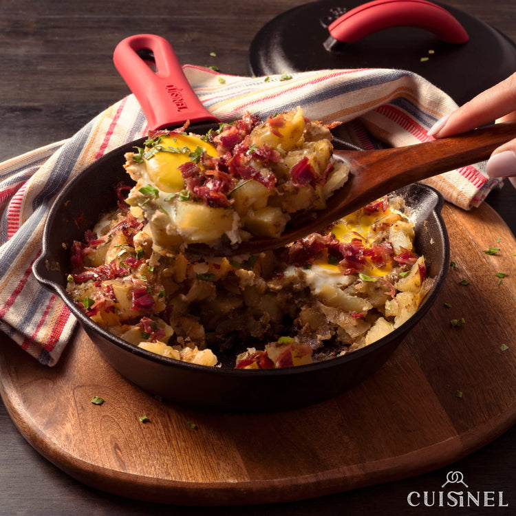 Cast Iron Skillets Set with Lids