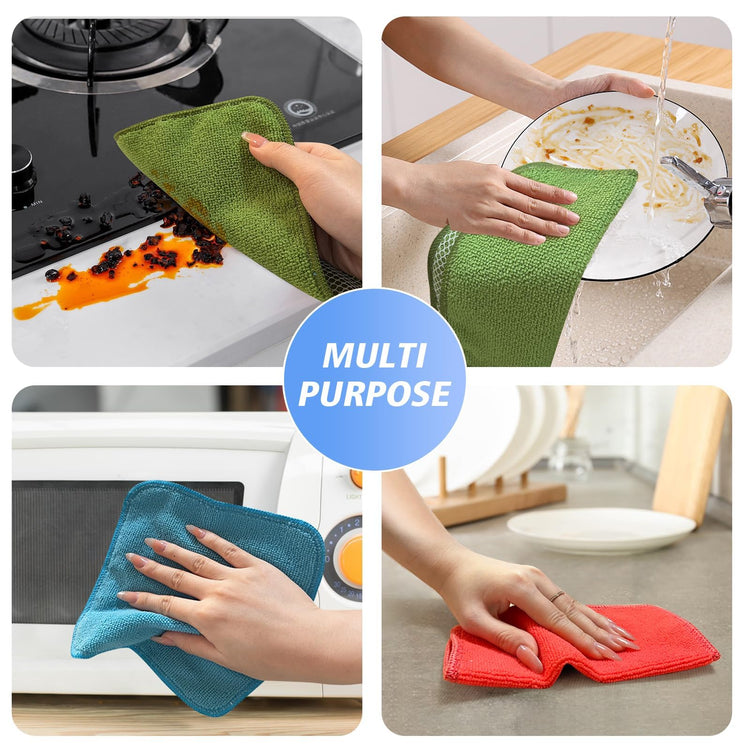 Dish Cloths for Washing Dishes with Scrub Side (9 Count)