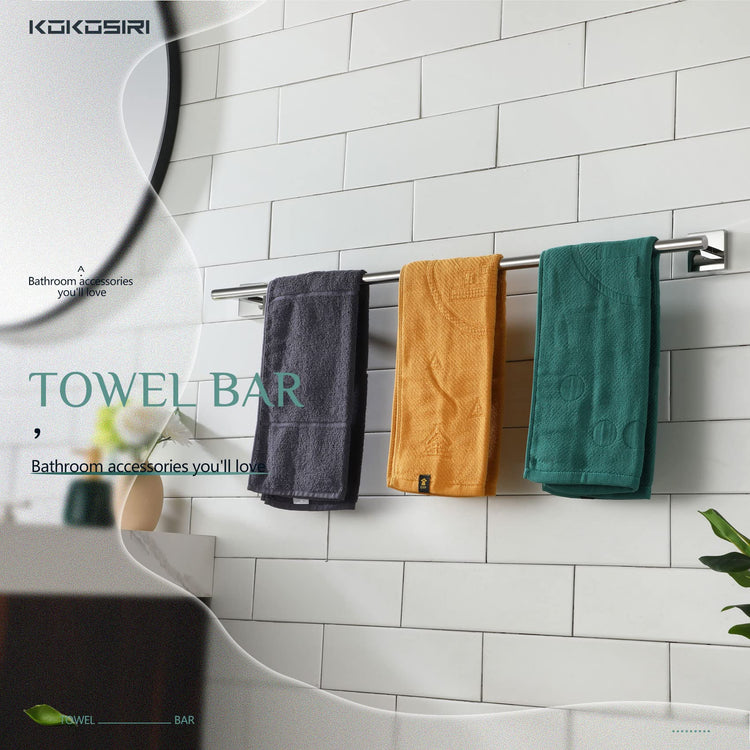 32'' Towel Bar Bathroom Towel Holder for Bath Kitchen Toilet 32 Inch Necklace Holder Chrome Stainless Steel B4005CH