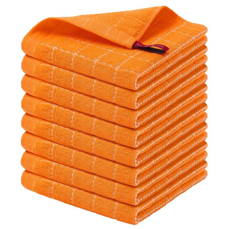 100% Cotton Terry Kitchen Dish Cloths (8 Count)