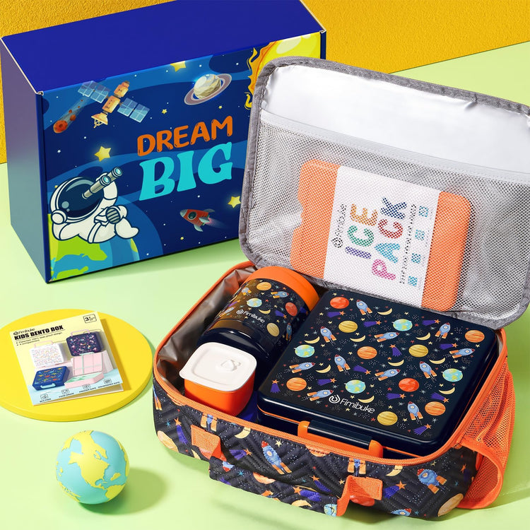 Kids Bento Snack Lunch Box with 4 Compartment