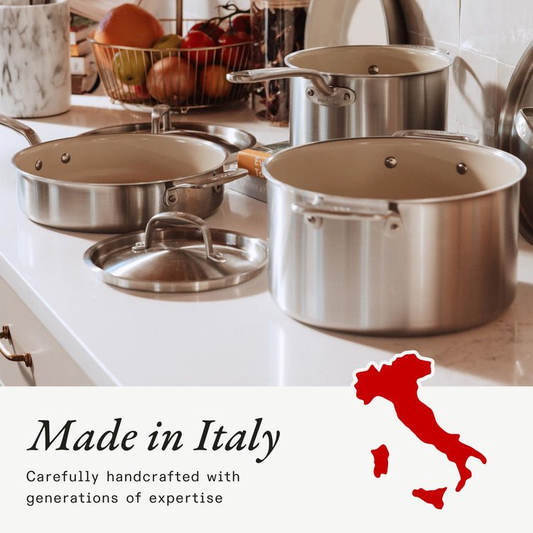 Cookware 4 QT CeramiClad Non Stick Saucepan with Lid