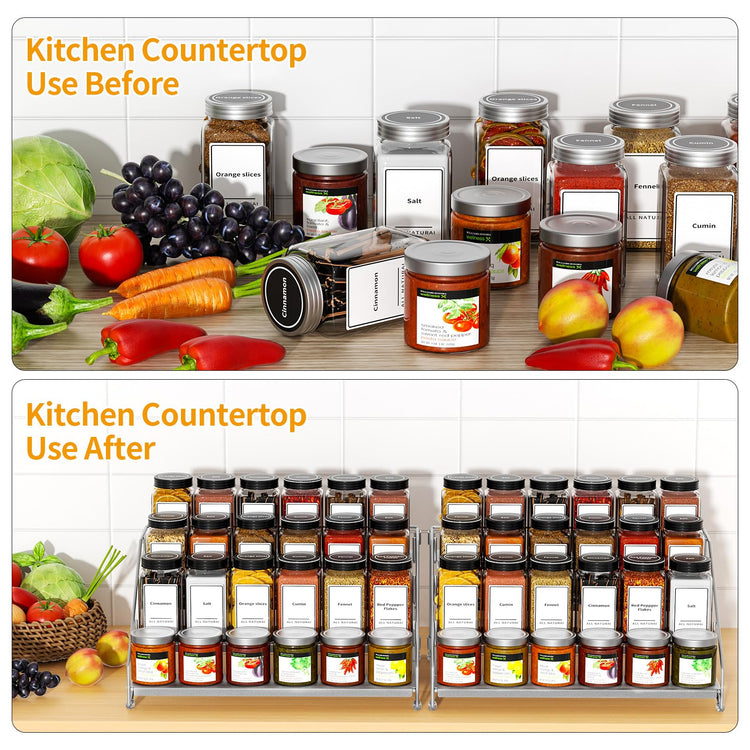 4 Tier Spice Rack for Cabinet (2 Count)