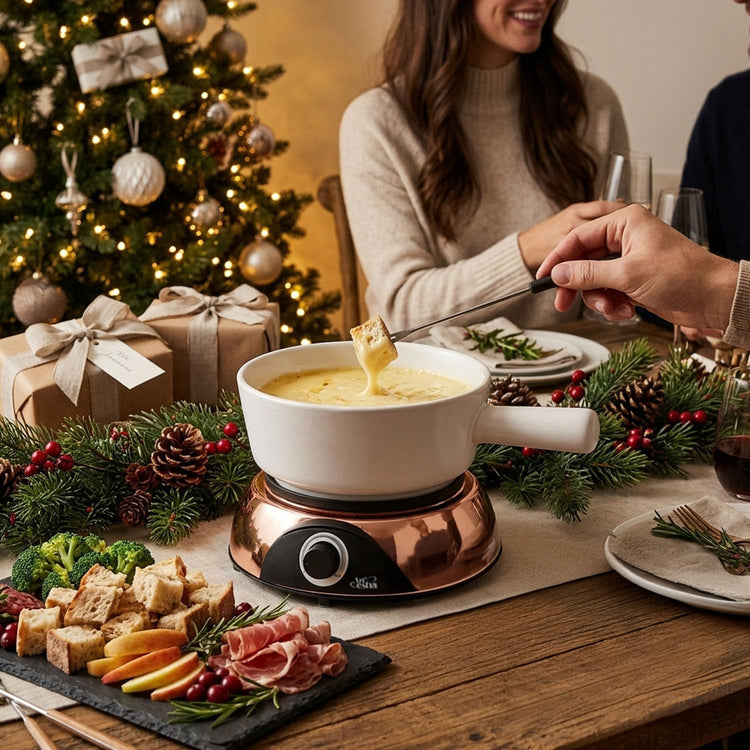 Electric Dip Warmer & Fondue Pot with Adjustable Temperature