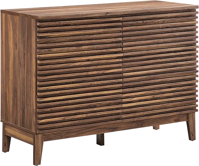 Modway Render Mid-Century Modern 6-Drawer Desser in Walnut
