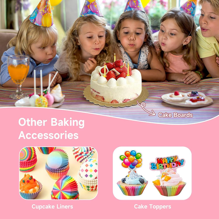 Cake Decorating Kit - Cake Turntable for Decorating with Baking Springform Pans, Cake Leveler, Numbered Piping Tips, 2 Spatulas, Baking Supplies Tools
