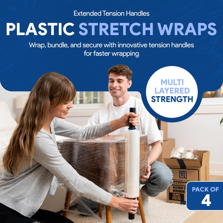 15" Stretch Film Wrap with Extended Handles