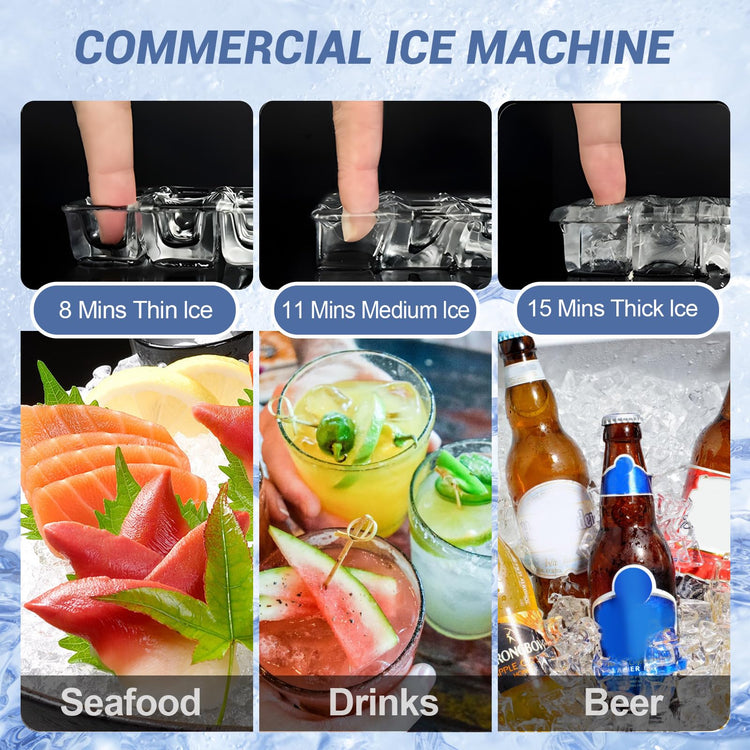 600 lbs High Output Commercial Ice Machine Freestanding Self