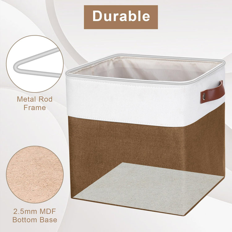 Collapsible Fabric Storage Cubes 11x11 Cube Storage Bins (4 Count)