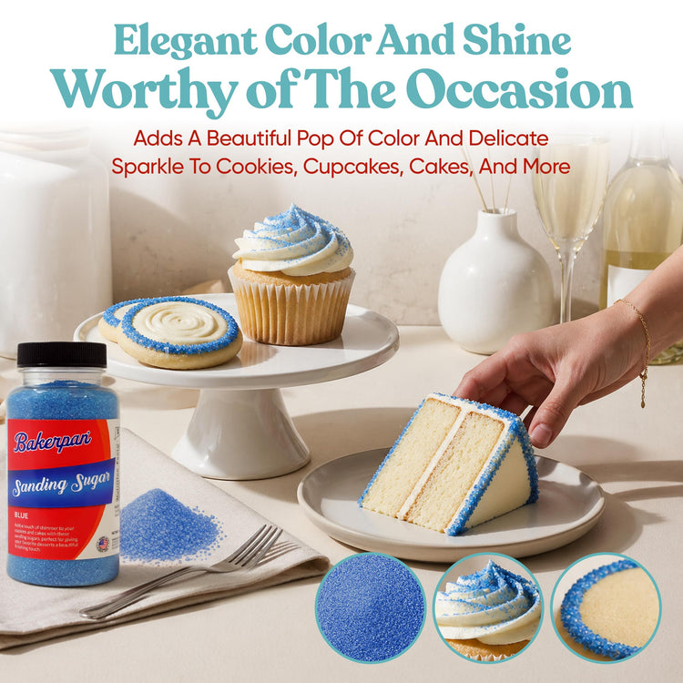 Blue Sanding Sugar for Baking & Cookie Decorating (5 Ounce)