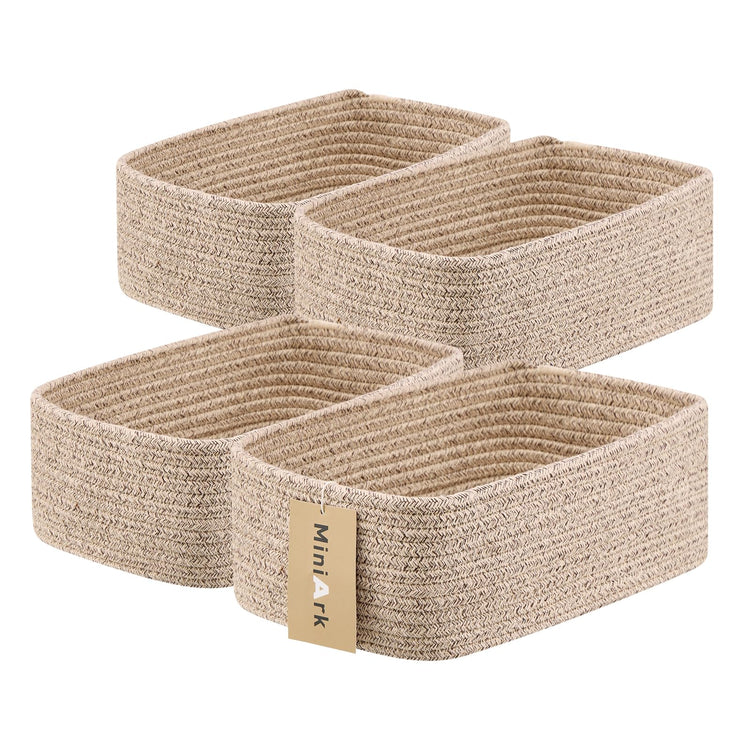 Small Storage Baskets for Organizing (4 Count)