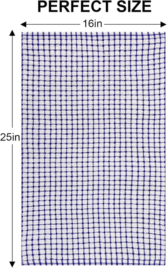 Kitinjoy Cotton 6 Pack Terry Kitchen Towels, 16 x 25 Inches Super Soft and Absorbent Dish Towels, Quick Drying Hand Towels for Kitchen Drying, Blue - Nestoria