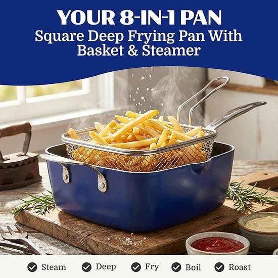 Granitestone Ceraluxe 20 Pc Ceramic Cookware Set Nonstick, Complete Pots and Pans Set Non Stick with 5 Pc Bakeware Set, Deep Frying Pan Set, & Steamer, Non Toxic PFOA Free, Oven & Dishwasher Safe