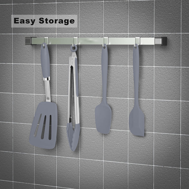 5 Piece Silicone Spatulas Set with Tongs
