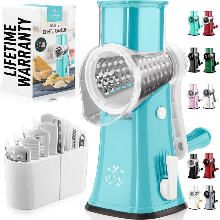 Rotary Cheese Grater 5 Blade Cheese Shredder