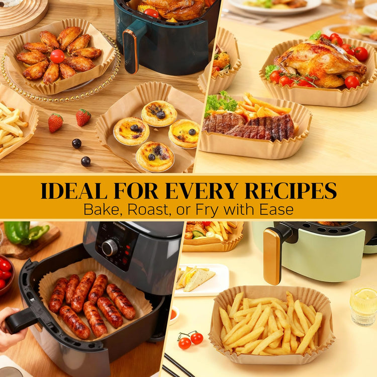 Small Air Fryer Disposable Paper Liners for 2 to 5QT Airfryer (200 Count)