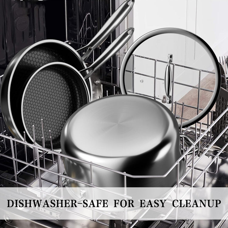 Hybrid Tri ply Stainless Steel Cookware Set Oven Safe