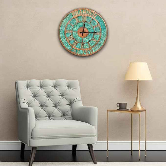 Handmade Copper Wall Clock Artisan Touch in Every Piece - Tree of Time Wall Decor Clock for Living Room, Office, Kitchen & Bedroom (Your Wall Clock, 11)