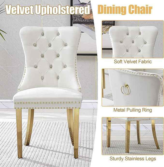7 Piece Glass Dining Table Set for 6, 63" Modern Kitchen Table with 6 White Velvet Chairs, Tempered Glass Tabletop with Black X-Shaped MDF Base, Modern Dining Room Set for Kitchen and Dining Room