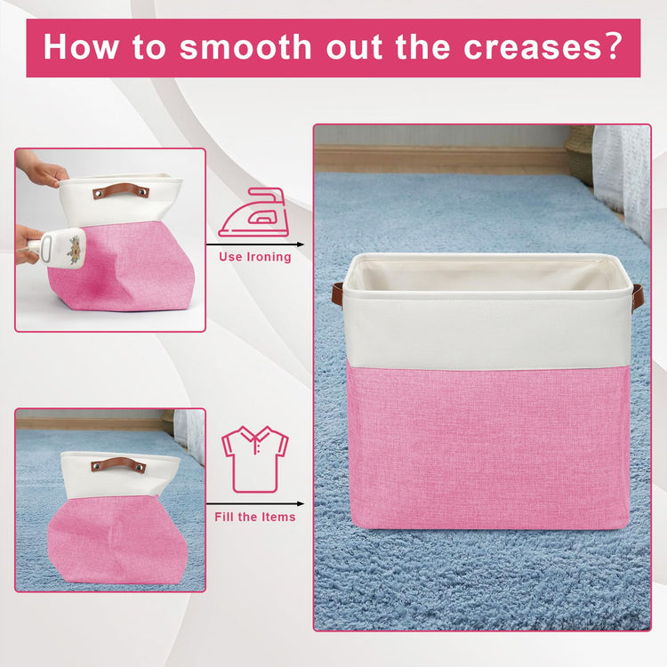 Large Fabric Storage Baskets (3 Count)