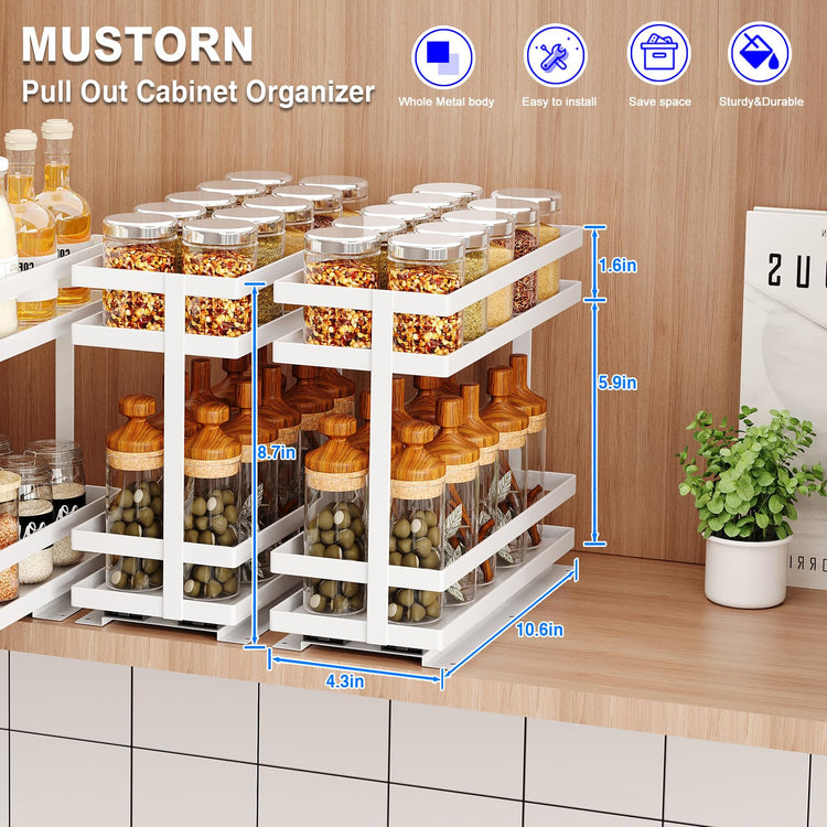Pull Out Spice Rack Organizer for Cabinet