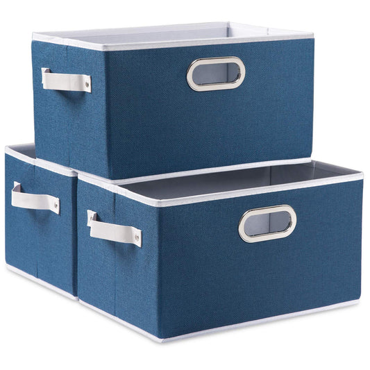 Large Collapsible Storage Baskets for Closet [3 (3 Count)