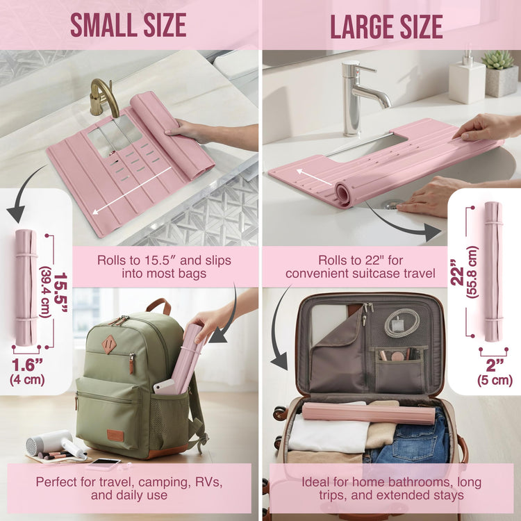 Travel Size Bathroom Sink Cover for Counter Space