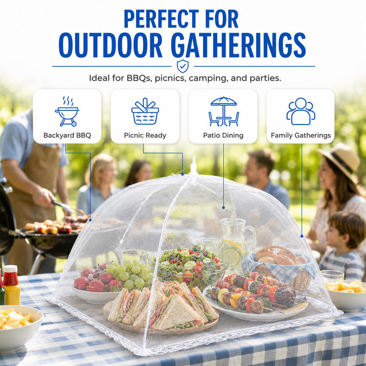 Pop Up Outdoor Food Covers to Keep Bugs Away (4 Count)