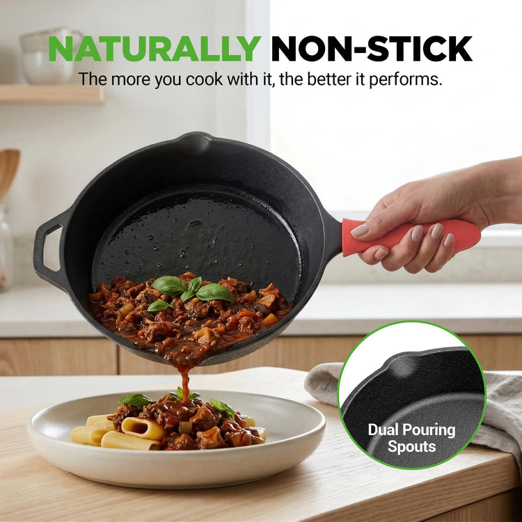 10 Inch Cast Iron Skillet with Lid