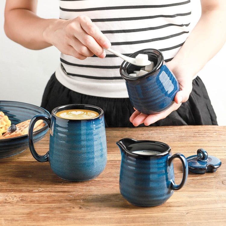 Porcelain Sugar and Creamer Set