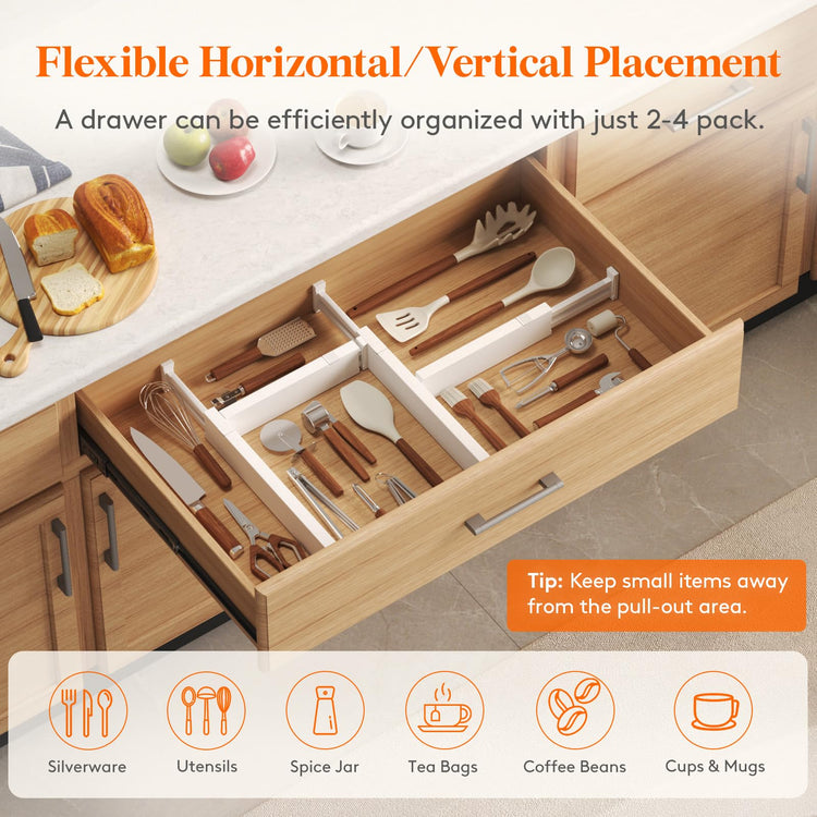 2.36" Upgrade Kitchen Drawer Dividers (8 Count)