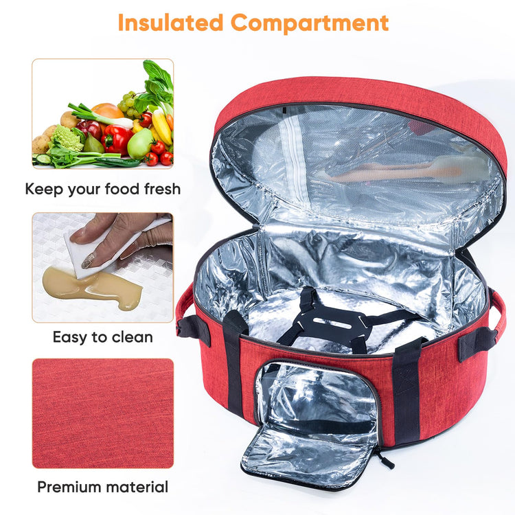 Insulated Slow Cooker Carrying Bag for 6
