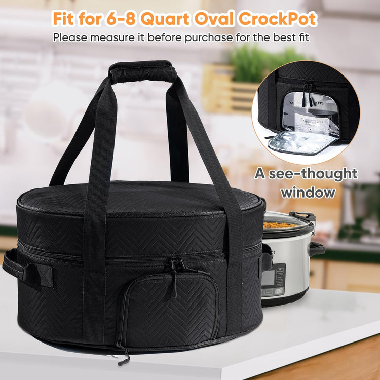 Insulated Slow Cooker Carrying Bag for 6