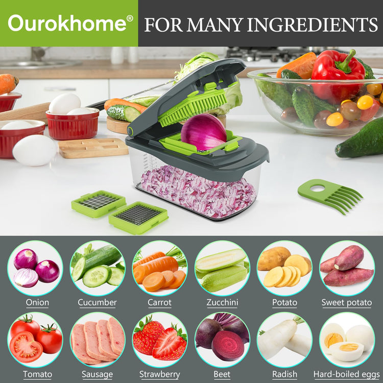 Vegetable Chopper Cutter with Container (2 Count (Blade))