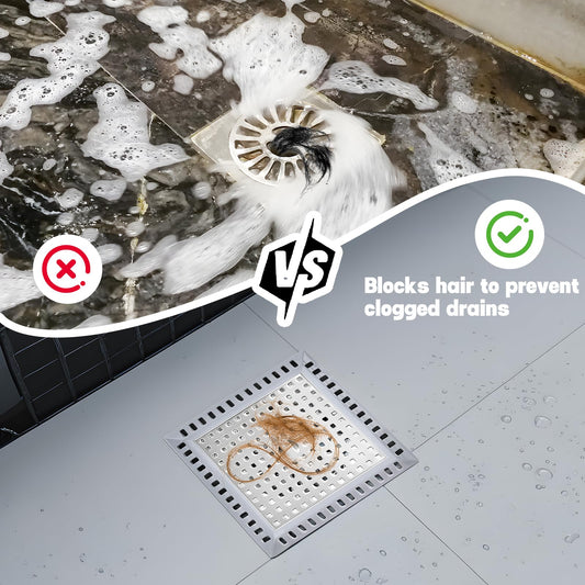 2PCS Shower Drain Hair Catcher